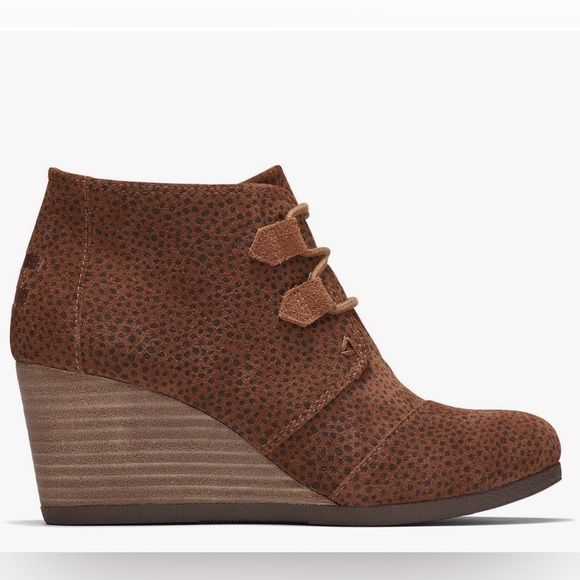 TOMS - Womens Kala Bootie, Size: 7.5 B(M) Color: Tan Mini Cheetah Suede - NWT - Picture 2 of 14